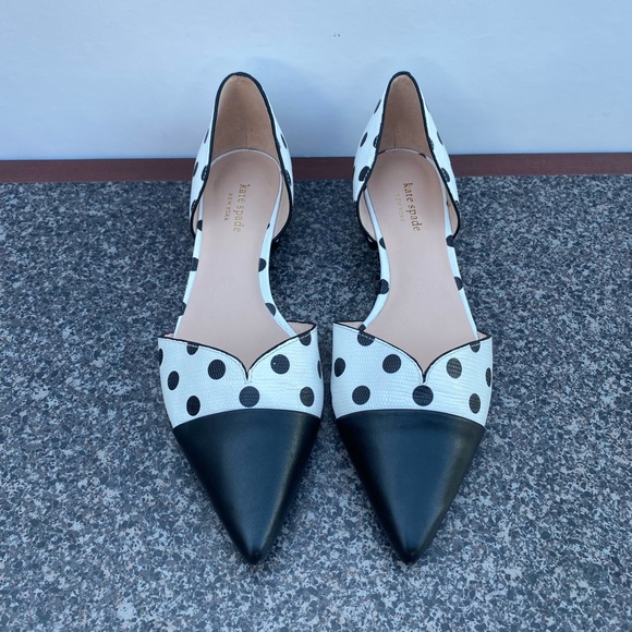 kate spade Shoes - Kate Spade Vervain Polka Dot Pumps Size 9.5B